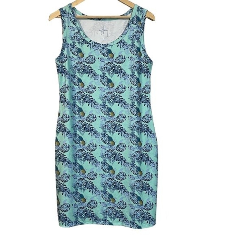 Guy Harvey Tropical Pineapple, yellow/green, print dress/cover up. Women’s M